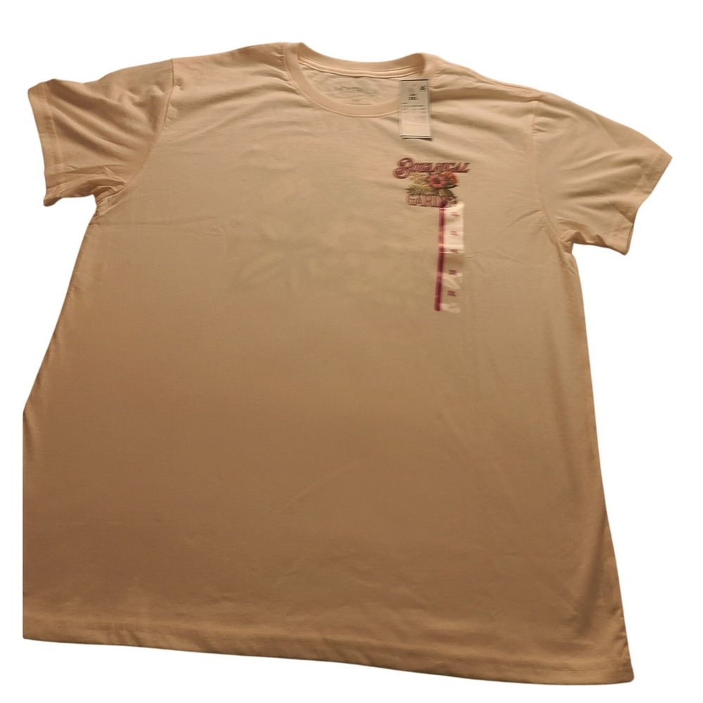 Modern Lux Botanical Garden Graphic Tee Pink XXL Women's Short sleeve New NWT‎